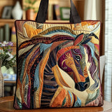 Bolso acolchado hecho a mano – Caballo en mosaico multicolor
