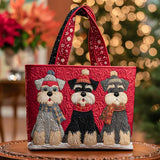Bolso de mano acolchado – Trio de Schnauzers