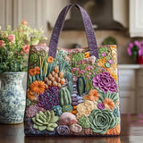 Bolso acolchado hecho a mano – Jardín de suculentas