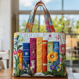 Bolso acolchado hecho a mano – Biblioteca de flores