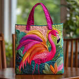 Bolso acolchado hecho a mano – Flamenco arcoíris