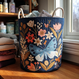 Canastro de Lavadero Acolchado – Vuelo de Flores
