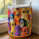 Canastro de Lavadero Acolchado – Perros Coloridos
