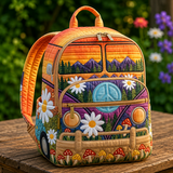 Mochila Boho Acolchada – Sueños en el Atardecer