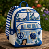 Mochila Boho acolchada – Tortuga marina