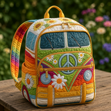 Mochila Boho Acolchada – Girasoles y Margaritas