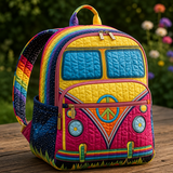 Mochila Boho Acolchada – Autobús Colorido