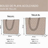 Bolsa de playa acolchada – Tortuga en el océano – L y XL
