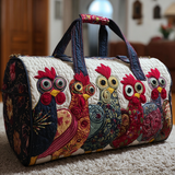 Bolsa de viaje acolchada – Gallinas en el campo