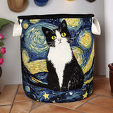 Canastro de Lavadero Acolchado – Gato Elegante