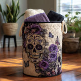 Canastro de Lavadero Acolchado – Patrón de Hueso