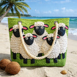 Bolsa de playa acolchada – Ovejas al aire libre