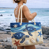 Bolsa de playa acolchada – Tortuga en el océano – L y XL