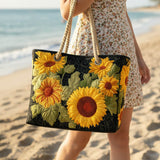 Bolso de playa acolchado – Girasol – espacioso