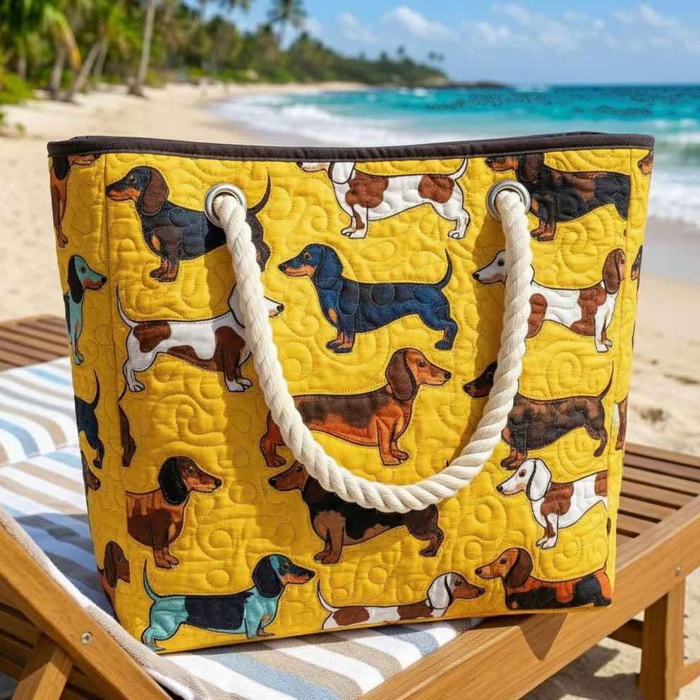 Bolso de playa acolchado – Dachshund
