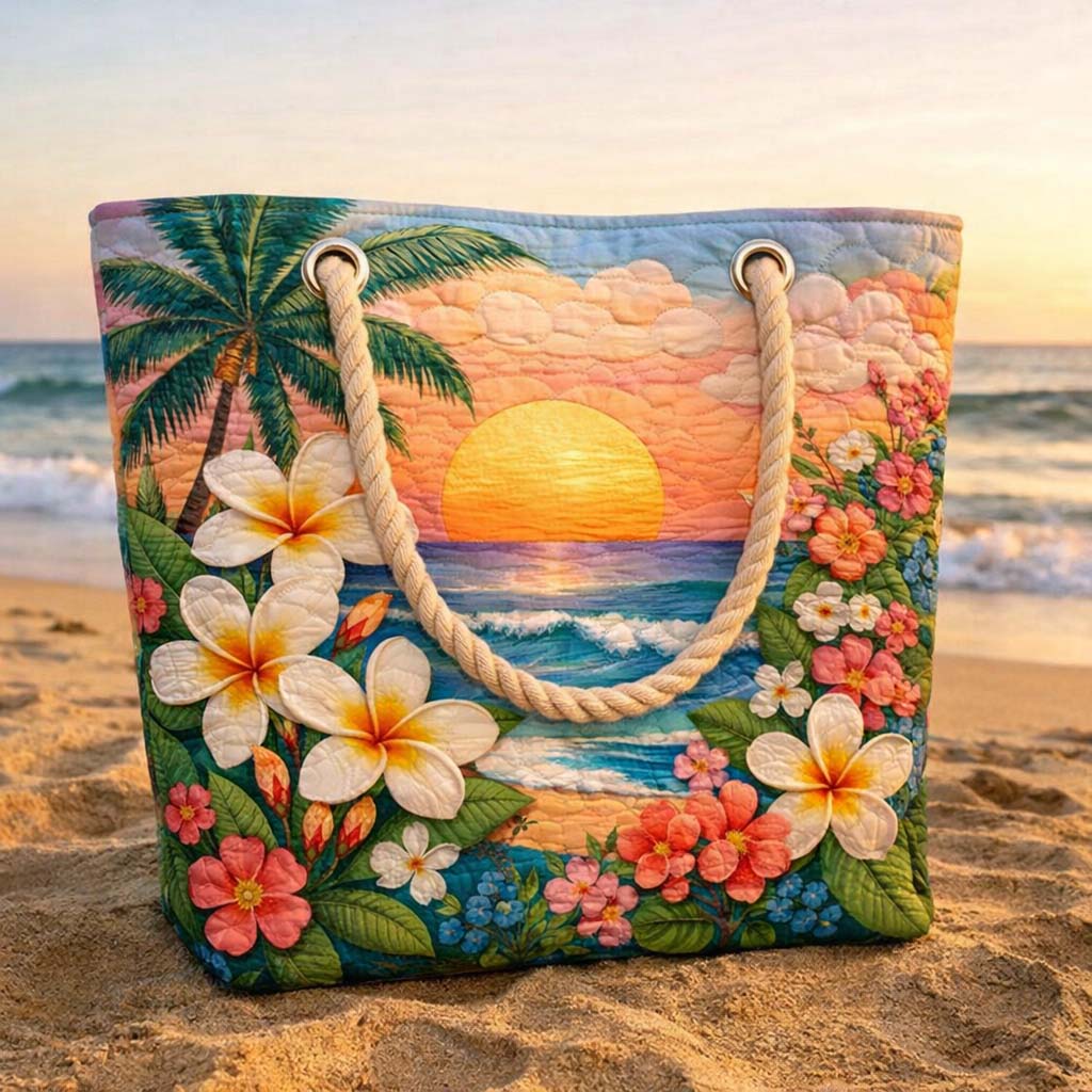 Bolsa de playa acolchada – Brisa tropical – L y XL