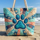 Bolsa de playa acolchada – Huellas de patas – L y XL