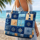 Bolsa de playa acolchada – Azul Marítimo
