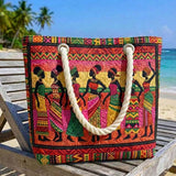 Bolsa de playa acolchada – Reinas africanas – Idea de regalo