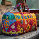 Bolsa de viaje acolchada – Hippiebus en estilo retro