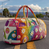 Bolsa de viaje acolchada – Patrón hippie