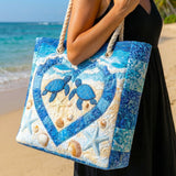 Bolsa de playa acolchada – Serenidad de la tortuga