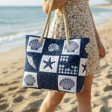 Bolsa de playa acolchada – Conchas tranquilas – espaciosa y ligera