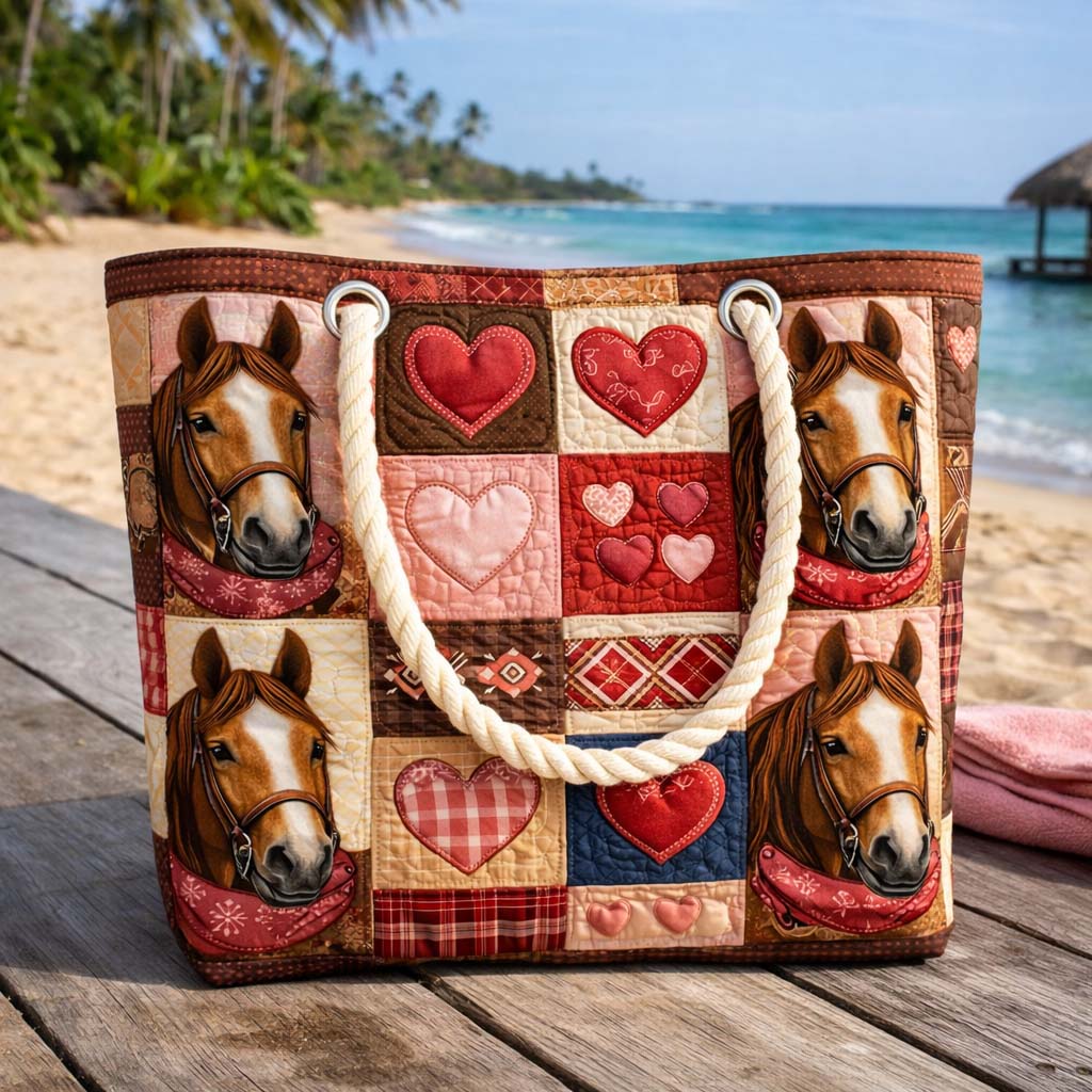 Bolso de playa acolchado – Caballo de pradera – Idea de regalo