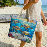 Bolsa de playa acolchada – Tortuga marina – L y XL