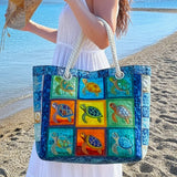 Bolsa de playa acolchada – Tortuga tranquila – L y XL