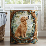 Canastro de Lavadero Acolchado – Golden Retriever en el Campo