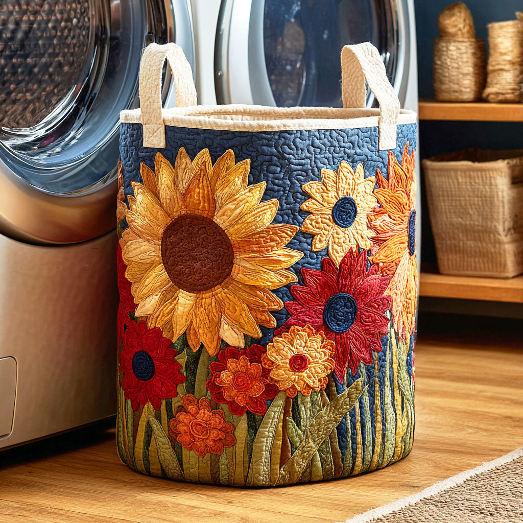 Canastro de Lavadero Acolchado – Sueño de Girasol