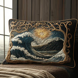 Funda de almohada acolchada - Olas del océano