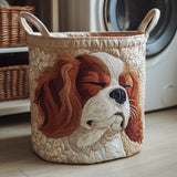 Canastro de Lavadero Acolchado – Rey Carlos Spaniel Durmiendo