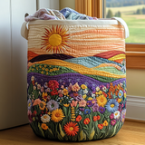 Canastro de Lavadero Acolchado – Flores Soleadas