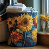 Canastro de Lavadero Acolchado – Flores Soleadas