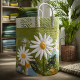 Canastro de Lavadero Acolchado – Flores al Sol