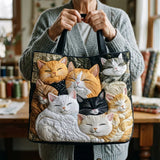 Bolso acolchado hecho a mano – Gatitos durmiendo