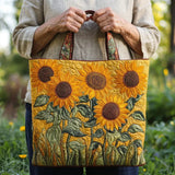 Bolso acolchado hecho a mano – Girasoles