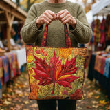 Bolso acolchado hecho a mano – Arce al atardecer