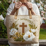 Bolso acolchado hecho a mano – Cruz Sagrada