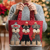 Bolso de mano acolchado – Trio de Schnauzers