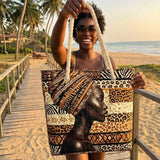 Bolsa de playa acolchada – Reina Africana – espaciosa